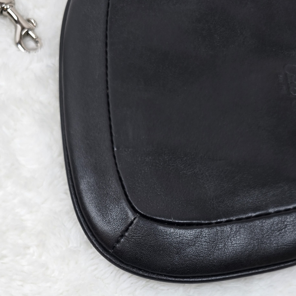 Vintage Coach Ashley Black Leather Zipper Closure Wristlet Coin Wallet - Picture 11 of 11
